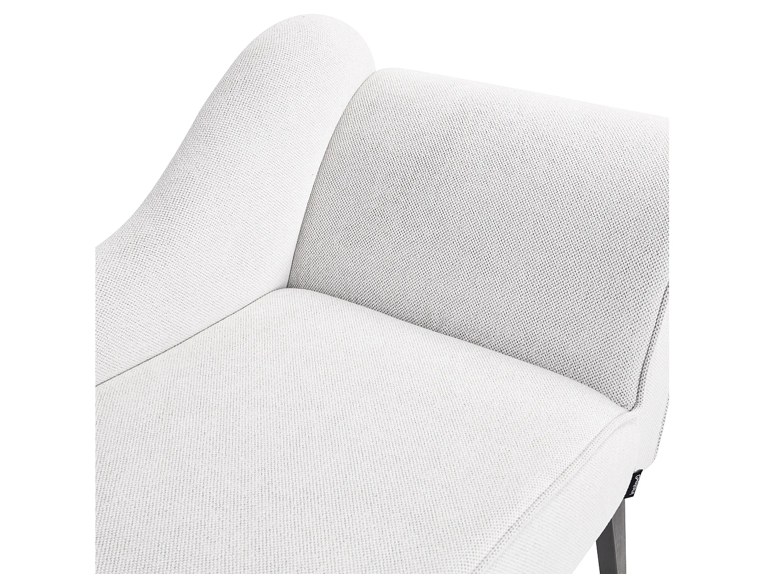 Chaise longue côté droit BIARRITZ Tissu Blanc