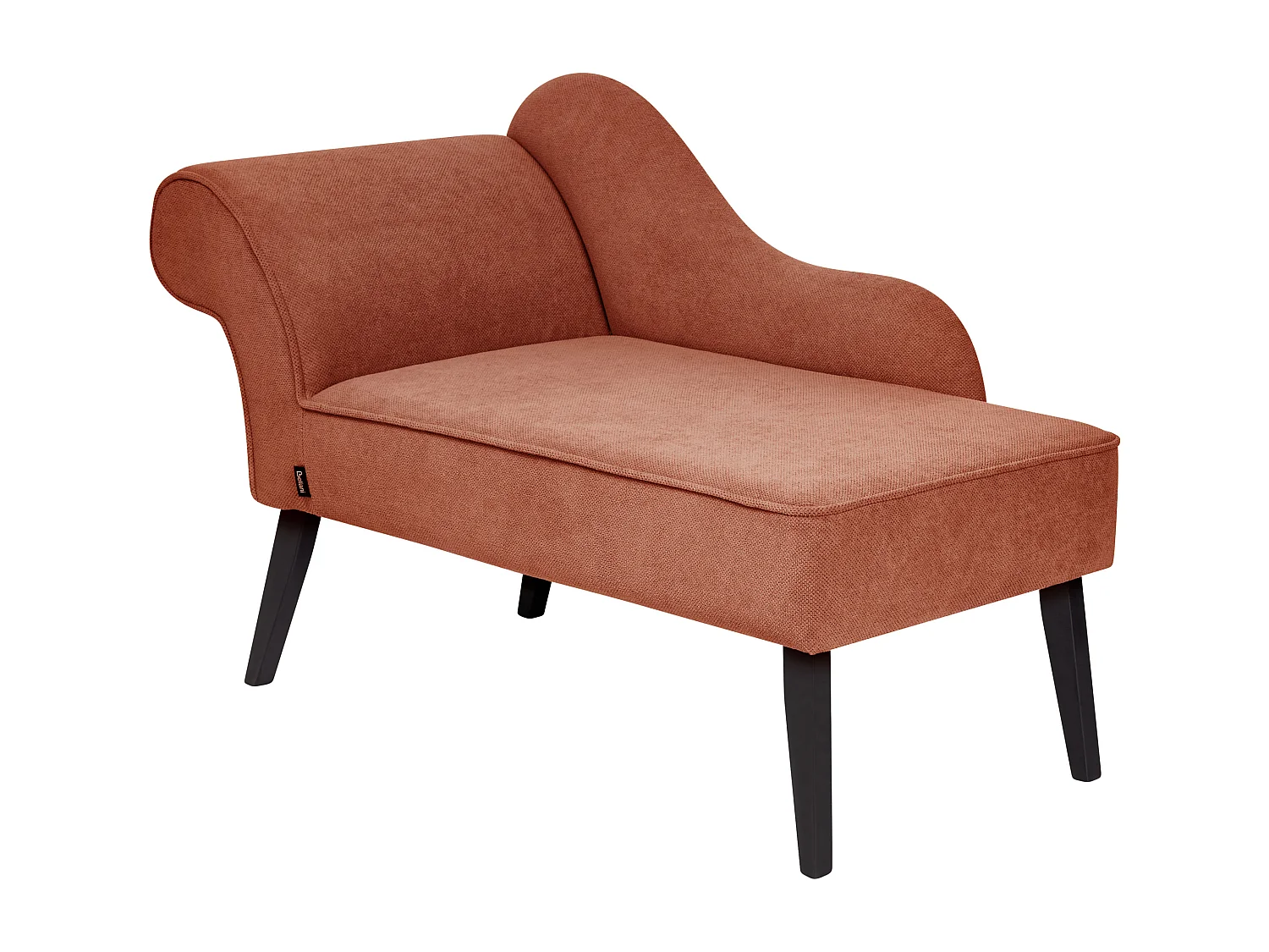 Divan côté droite en tissu rouge BIARRITZ