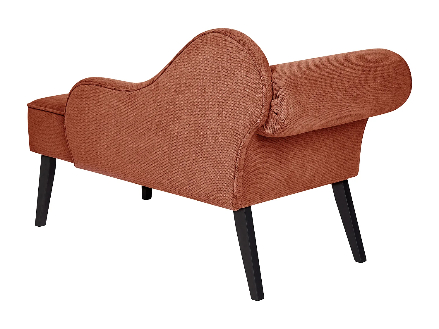 Divan côté droite en tissu rouge BIARRITZ