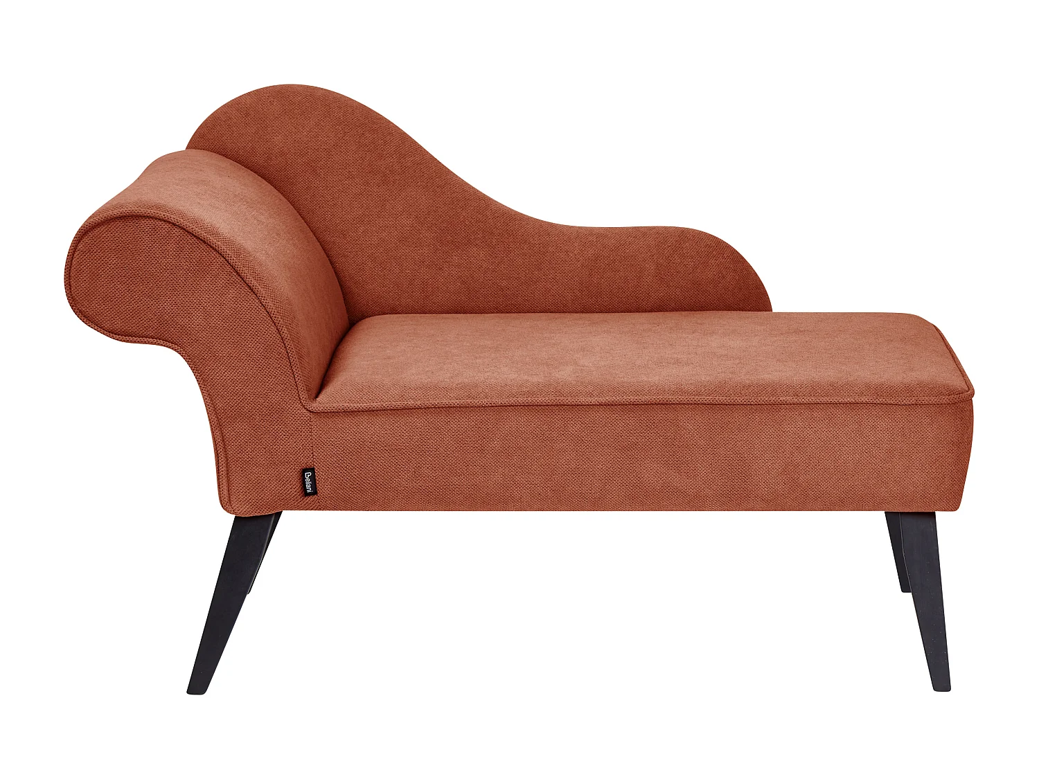 Divan côté droite en tissu rouge BIARRITZ