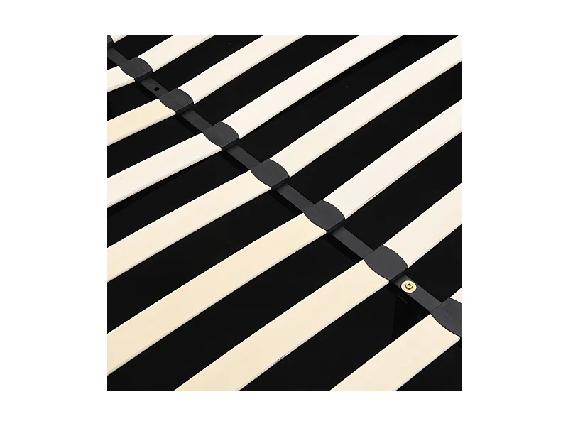 Cama contenedor tapizada en piel sintética - 180x200 cm - con puerto USB y LED - cabecero de ángulo ajustable - Gris