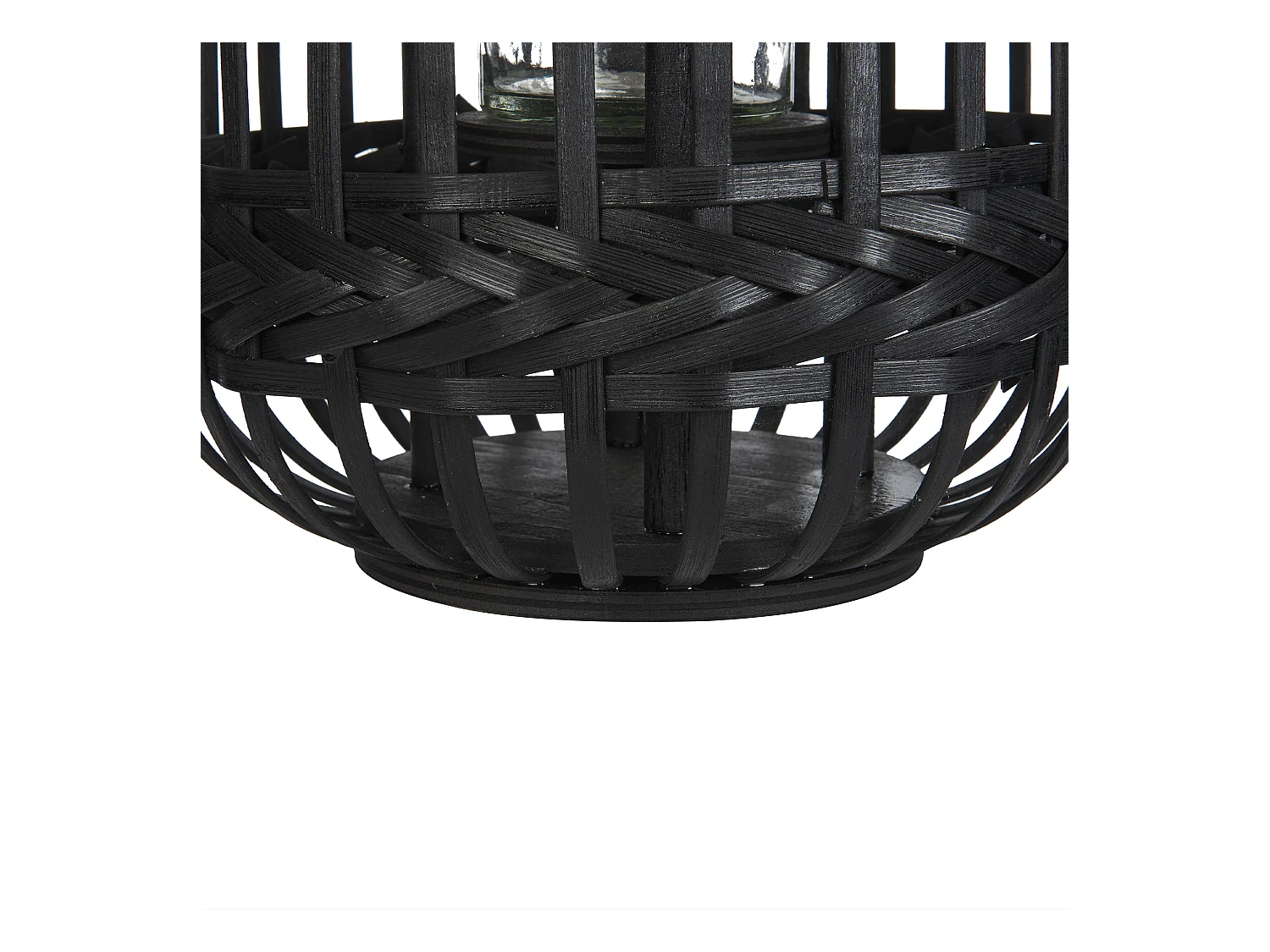 Linterna BORACAY Madera 30 cm Negro