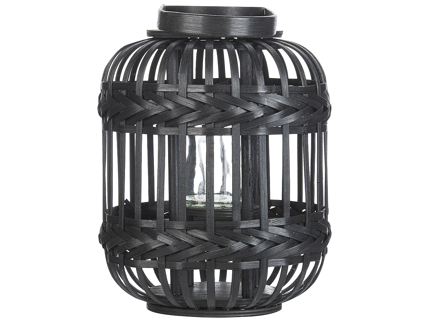 Laterne BORACAY Holz 30 cm Schwarz