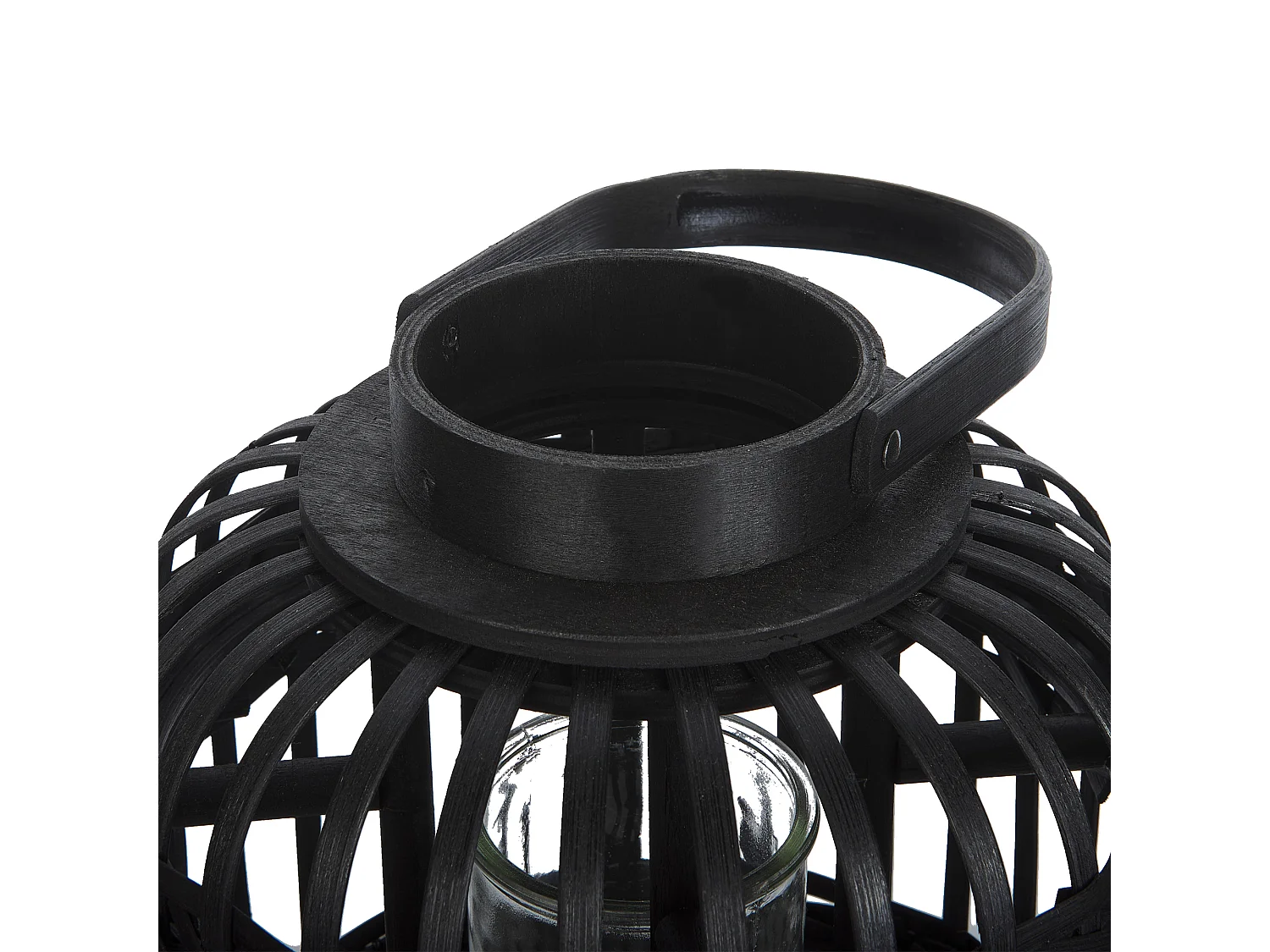 Laterne BORACAY Holz 30 cm Schwarz