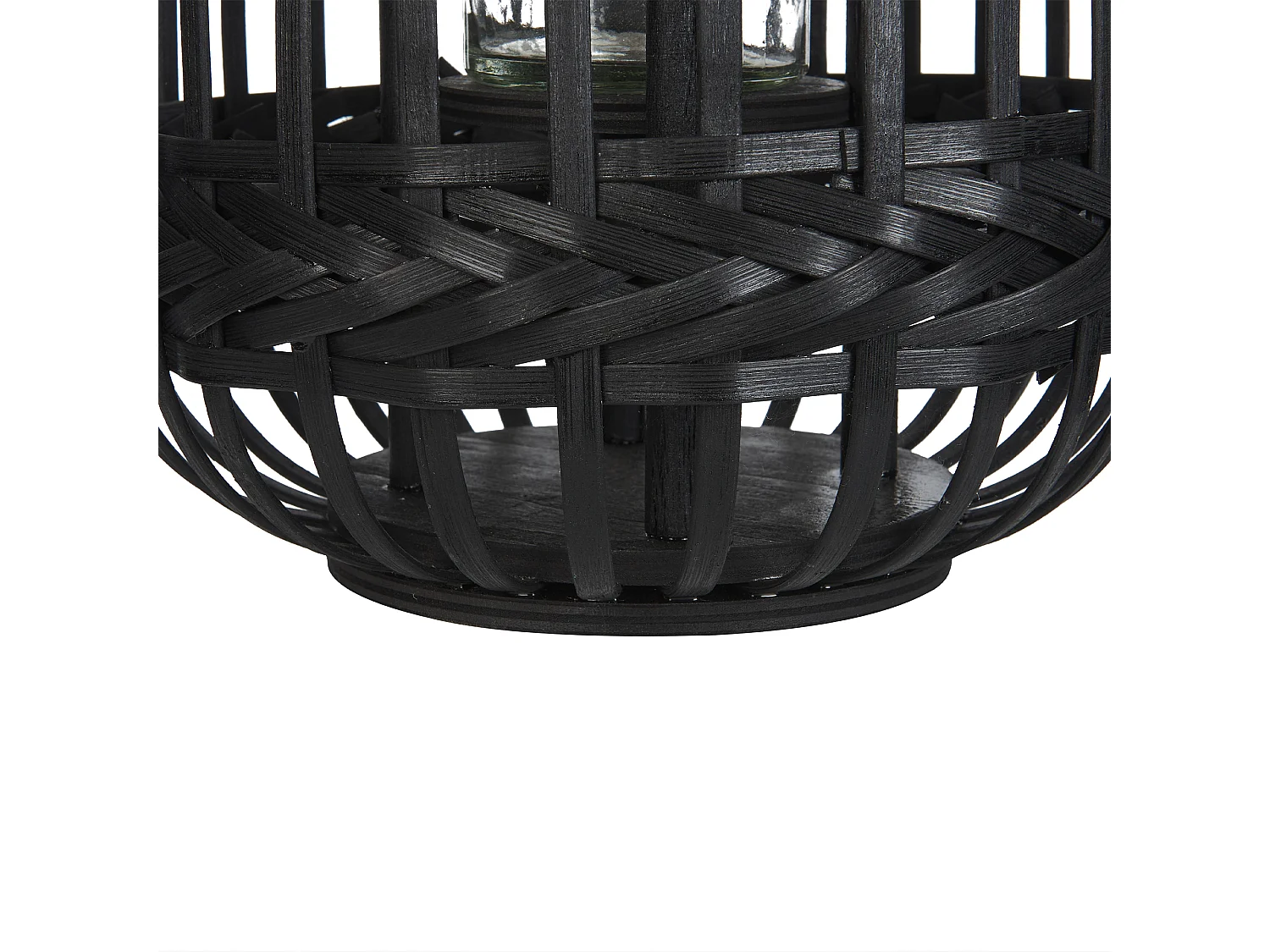Laterne BORACAY Holz 30 cm Schwarz