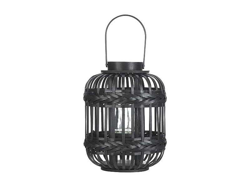 Lanterne de jardin Lanterne BORACAY Bambou 30 cm Noir