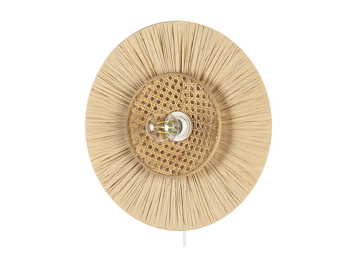 Wandlamp YAAPI Papier Natuurlijk