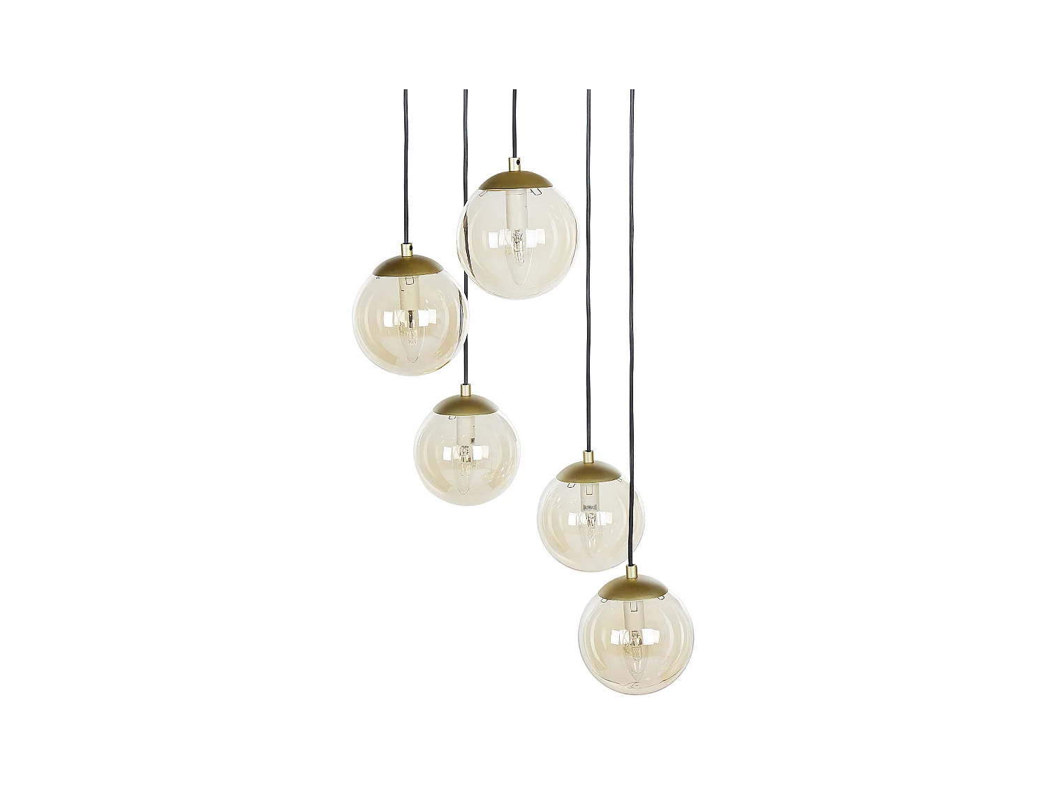 Lampe suspension NOEL Verre Doré