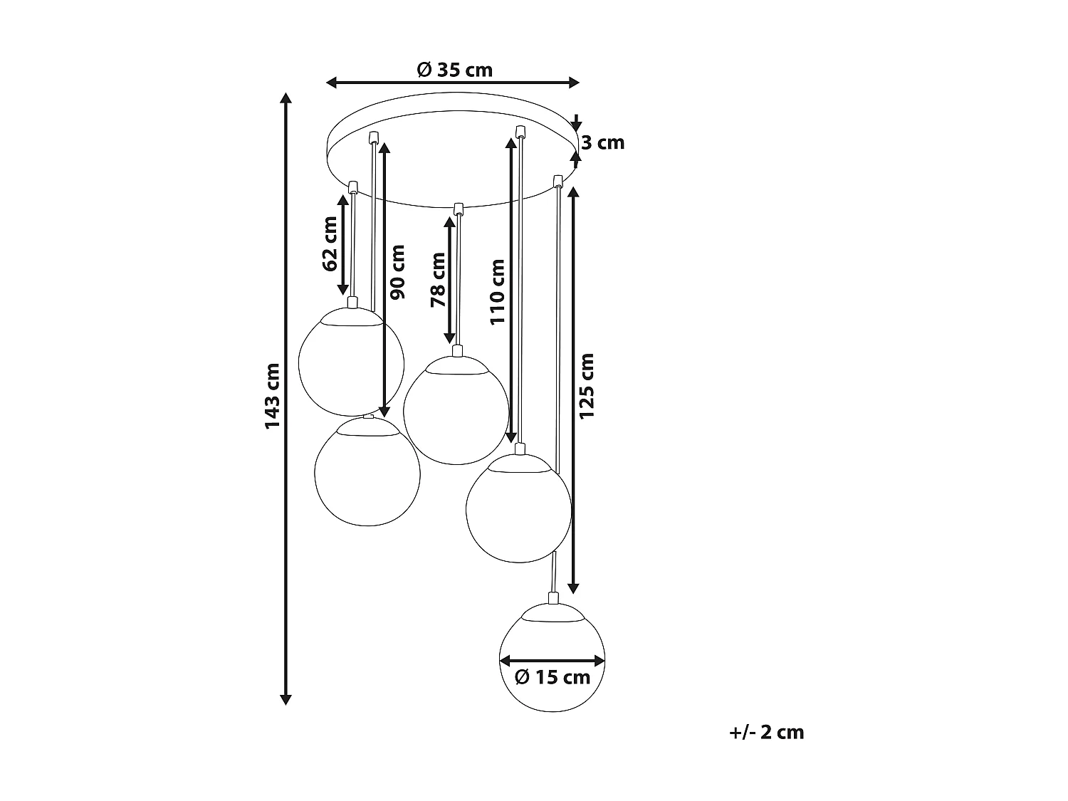 Lampadario NOEL Vetro Oro