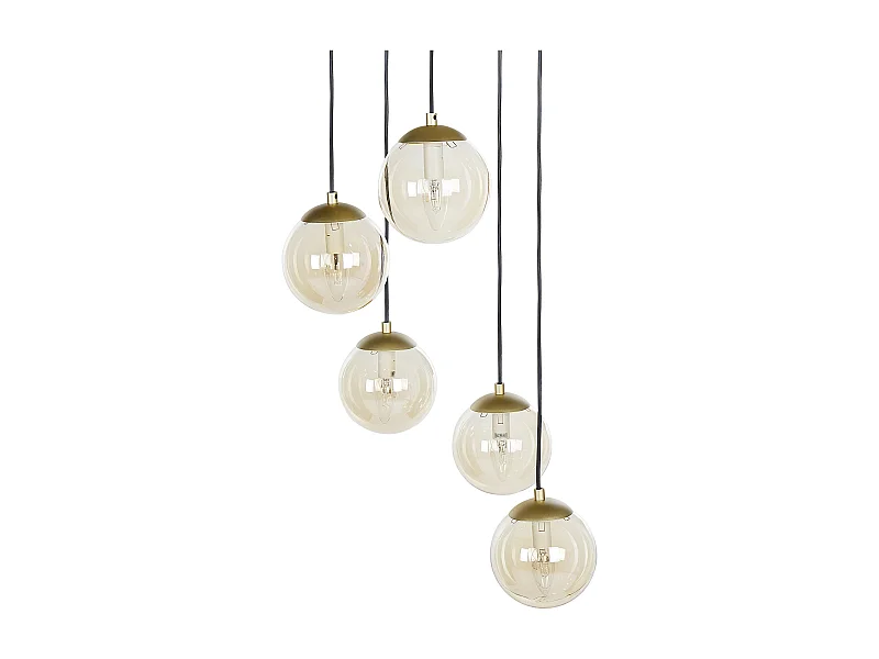 Lampe suspension NOEL Verre Doré