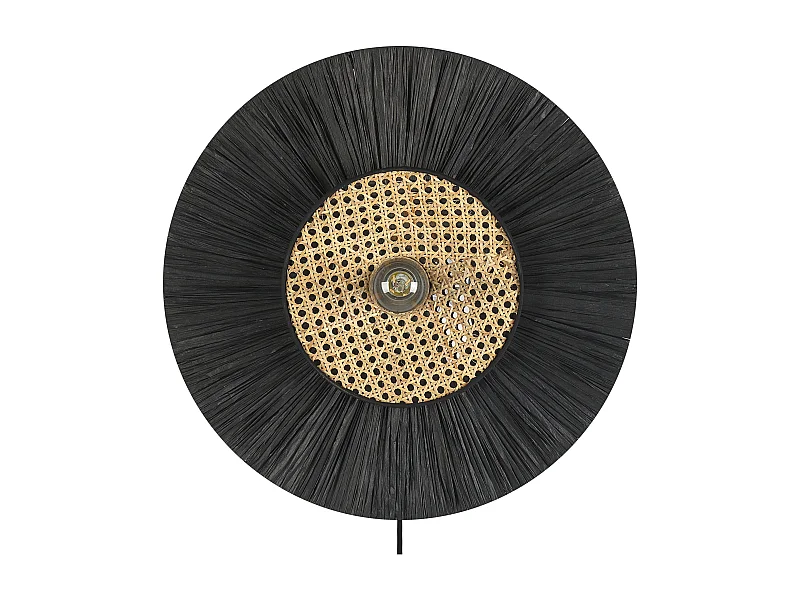 Lampa ścienna YAAPI Papier Czarny