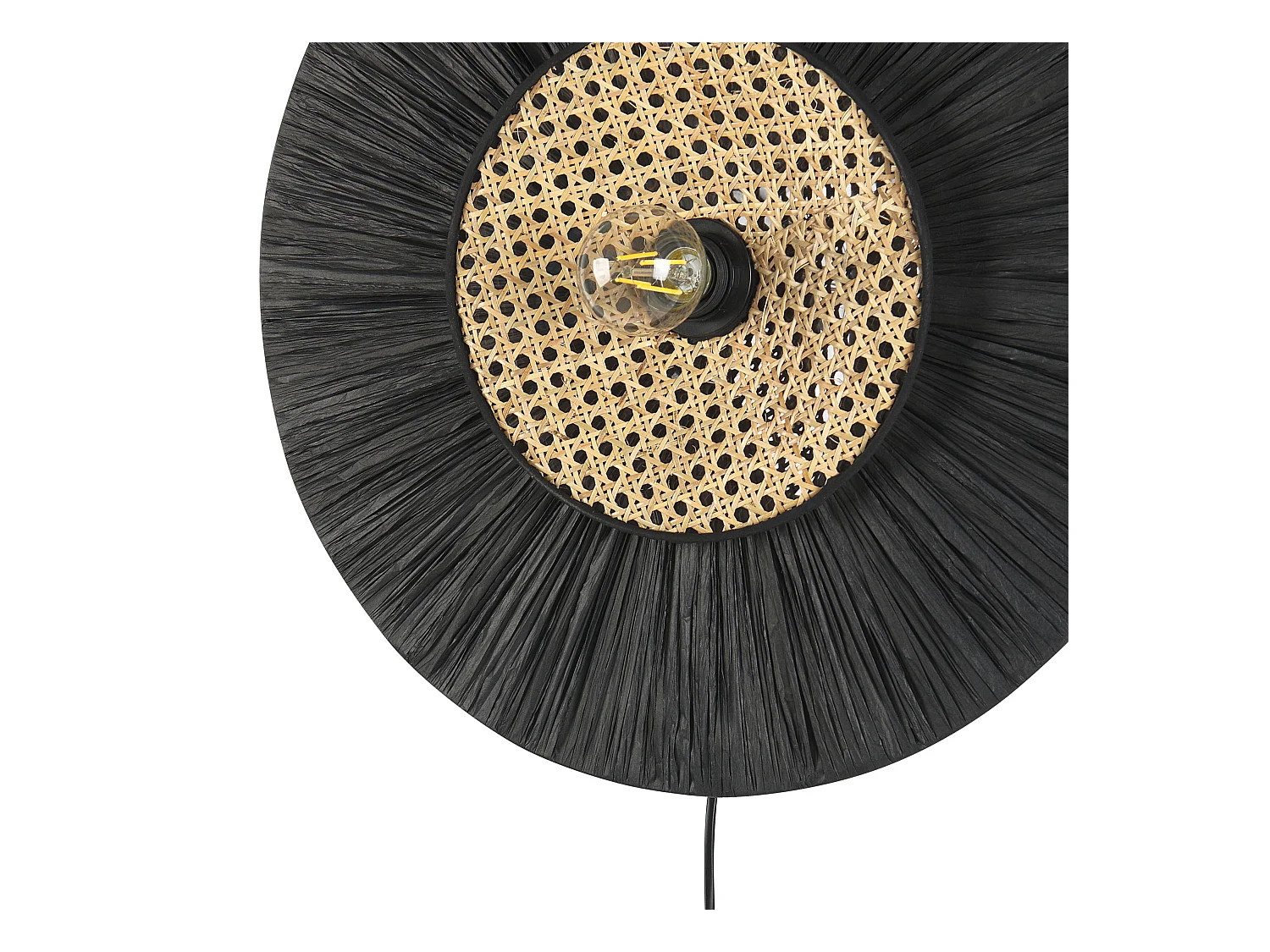 Lampe murale YAAPI Papier Noir