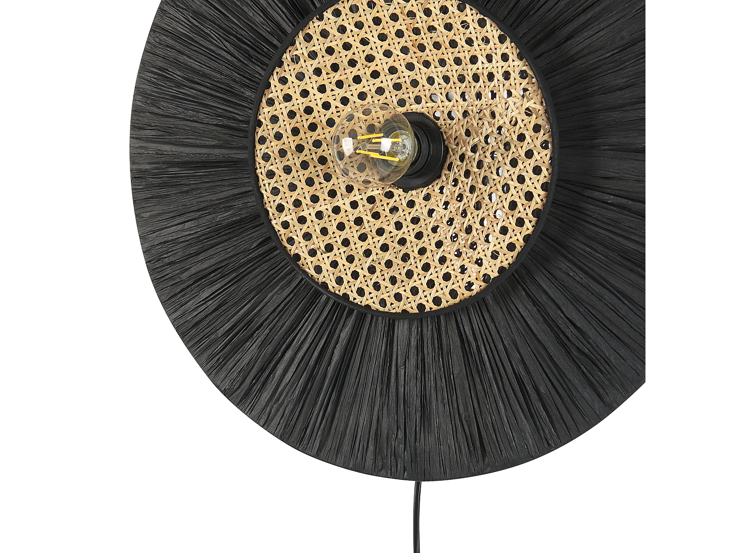 Wandlamp YAAPI Papier Zwart