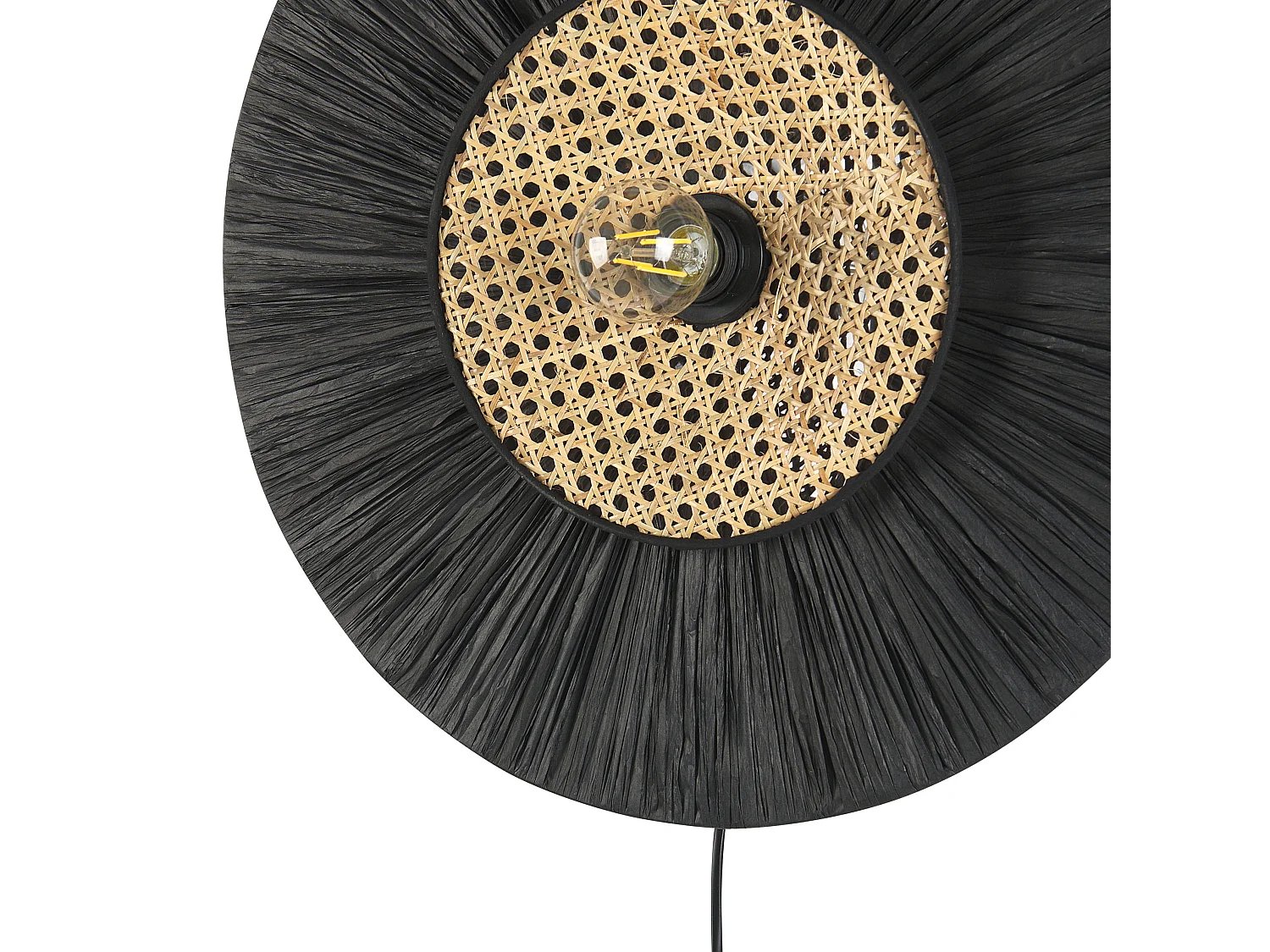 Lampe murale YAAPI Papier Noir