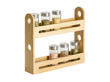 Étagère 2 Niveaux "Bambou" 30cm Naturel