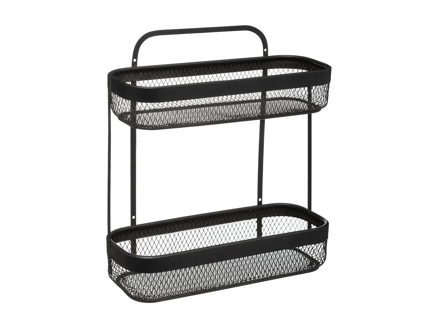 Étagère 2 Niveaux Design "Mayaj" 35cm Noir