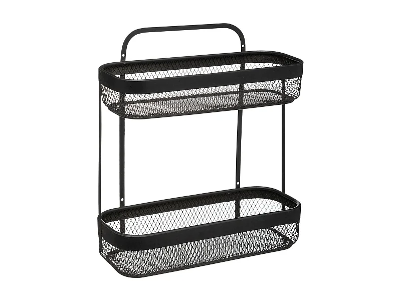 Étagère 2 Niveaux Design "Mayaj" 35cm Noir
