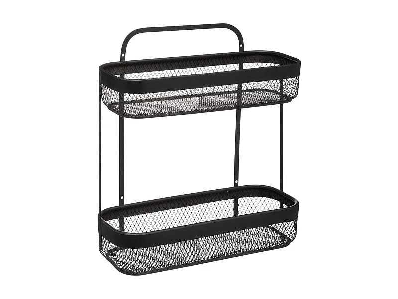 Étagère 2 Niveaux Design "Mayaj" 35cm Noir