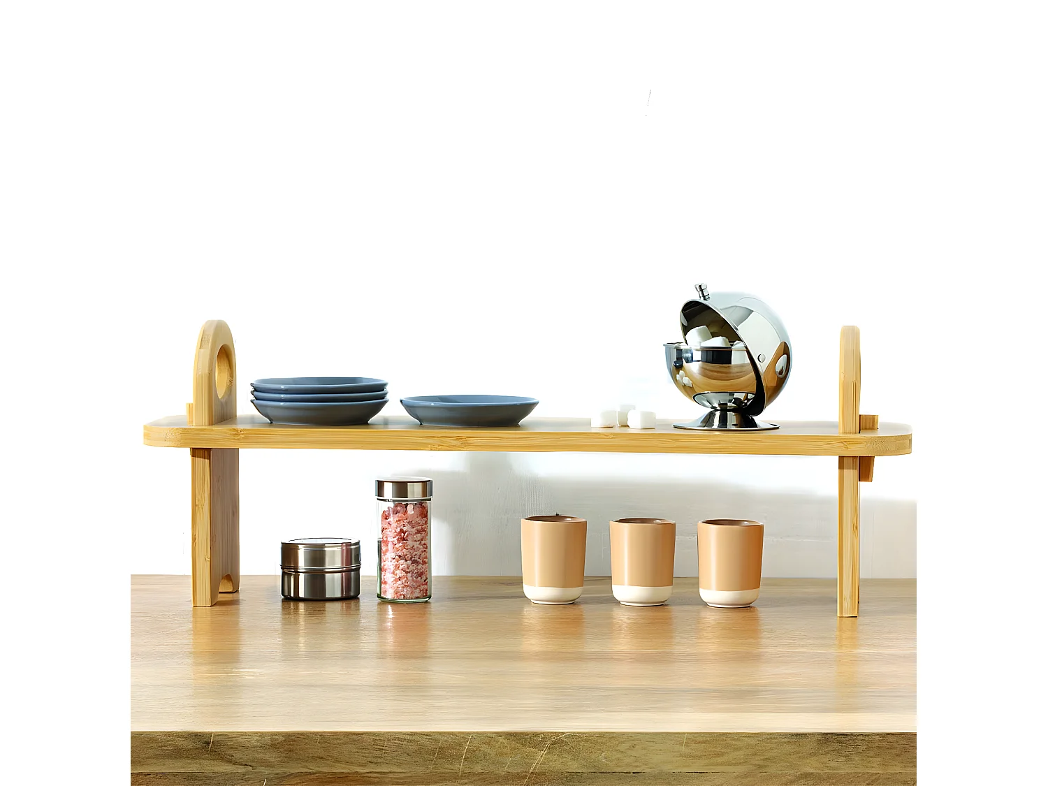 Étagère sur Pied "Bambou" 59cm Naturel