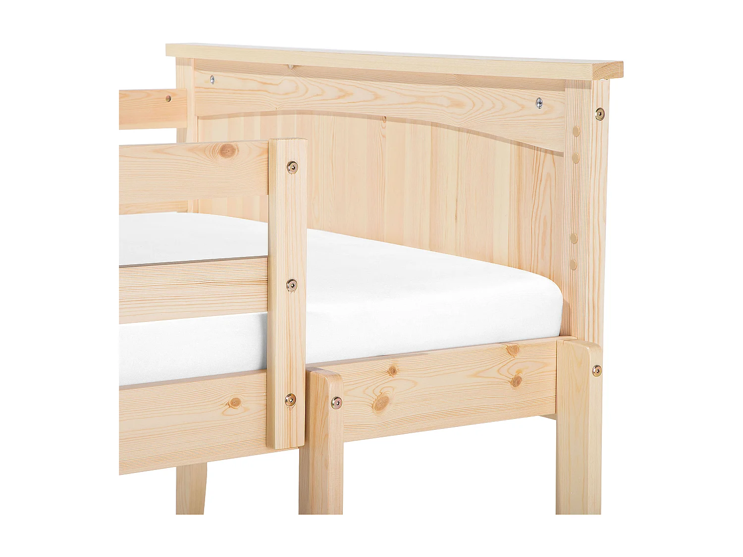 Lit superposé Bois de pin ALBON 90 x 200 cm Marron clair