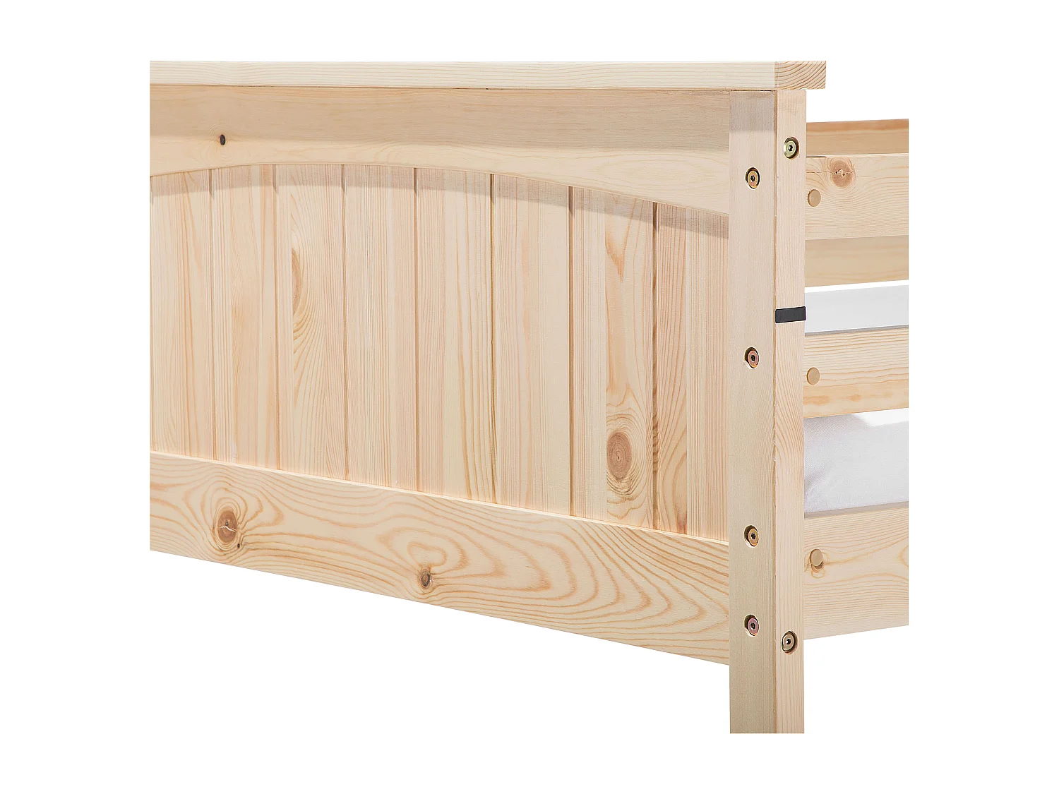 Lit superposé Bois de pin ALBON 90 x 200 cm Marron clair