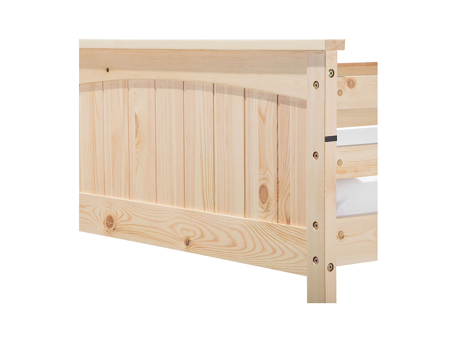 Hochbett mit 2 Bettkasten Lattenrost 90x200 cm Kiefernholz hellbraun Albon