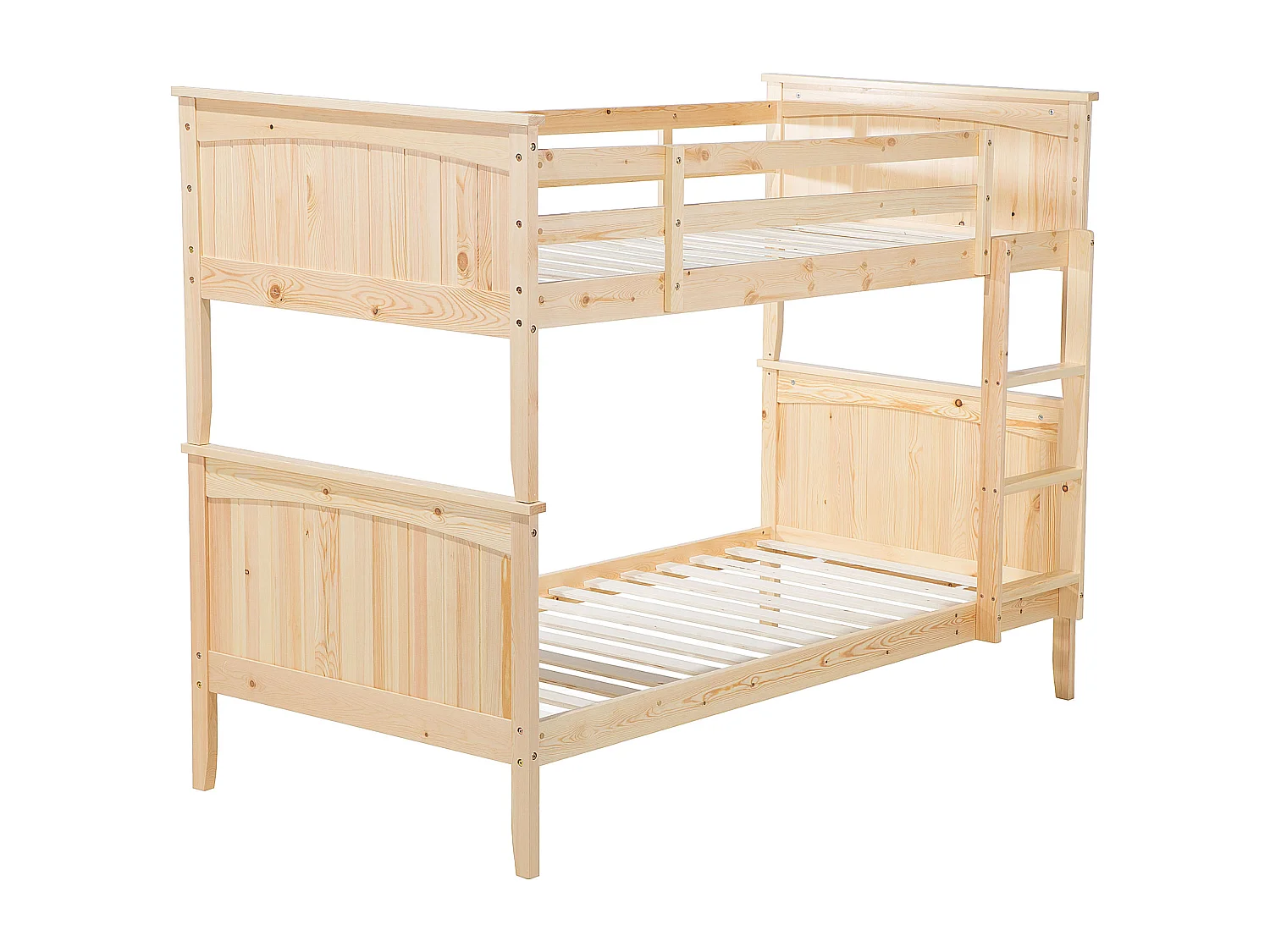 Lit superposé Bois de pin ALBON 90 x 200 cm Marron clair