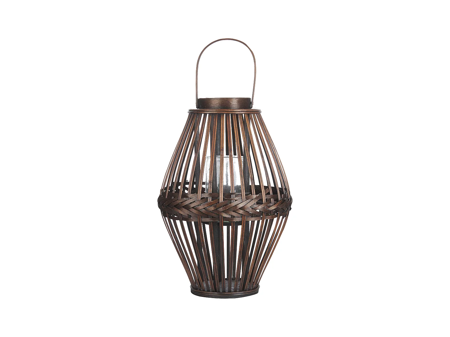 Lanterne PANAT Bambou 43 cm Marron foncé