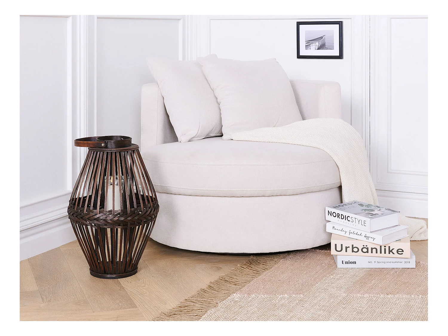 Linterna PANAT Madera 43 cm Marrón oscuro