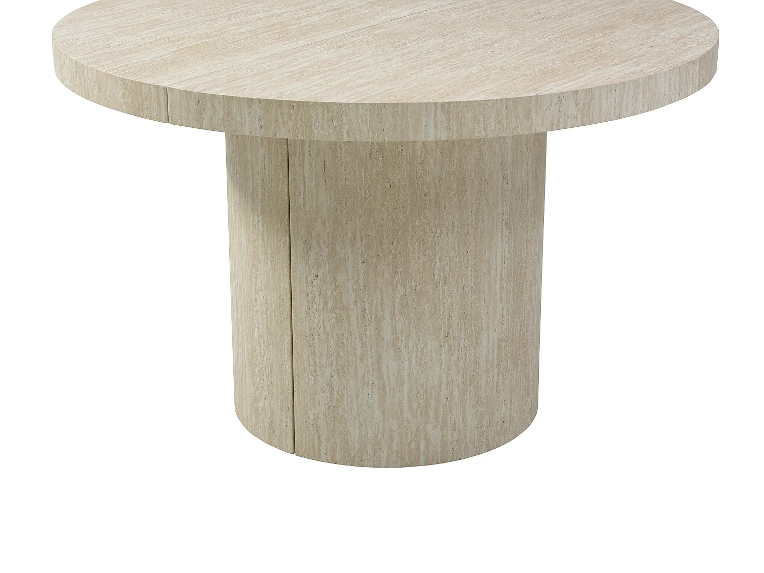 Tavolo da pranzo allungabile da 4 a 12 persone in MDF Effetto travertino Beige - SIDRINA