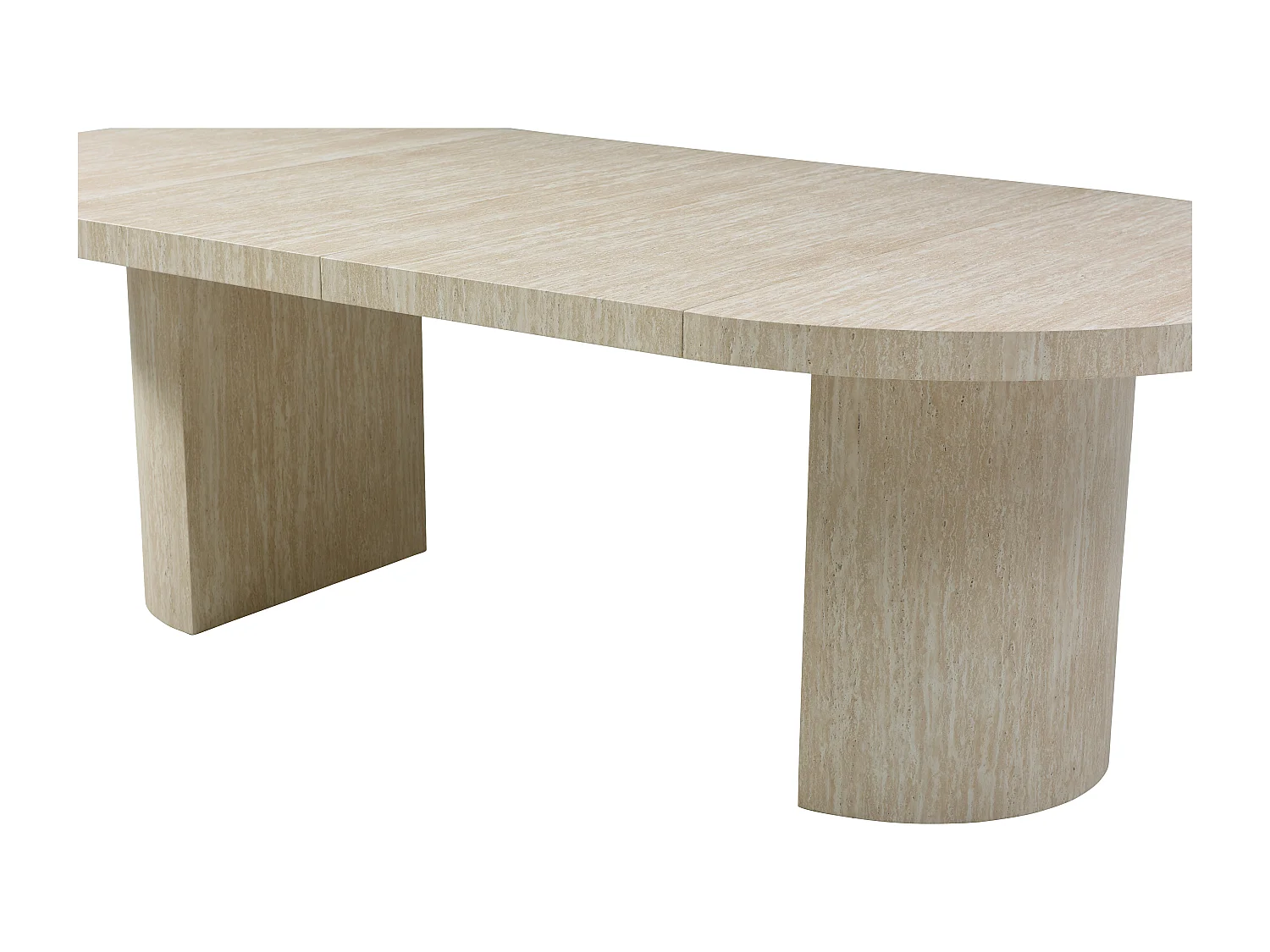 Tavolo da pranzo allungabile da 4 a 12 persone in MDF Effetto travertino Beige - SIDRINA