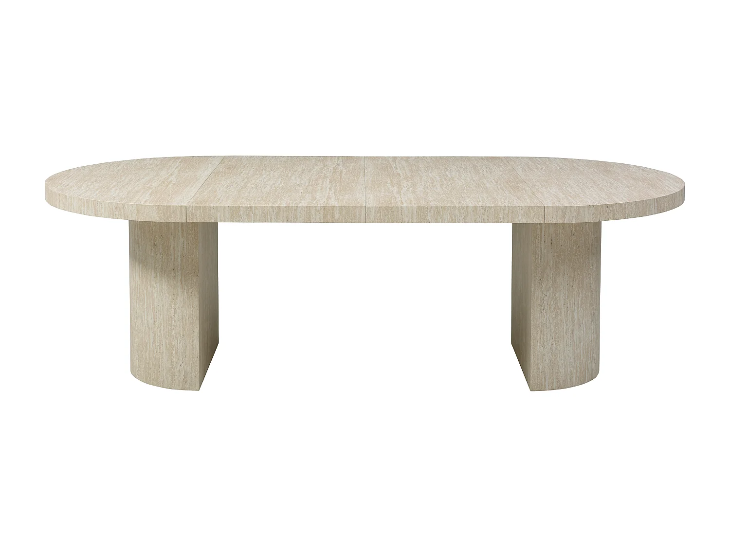 Tavolo da pranzo allungabile da 4 a 12 persone in MDF Effetto travertino Beige - SIDRINA