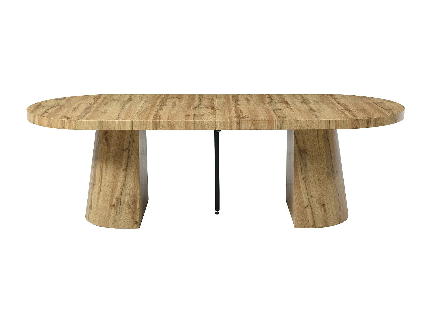 Table à manger extensible 6 à +12 personnes en MDF - Naturel Clair - CLOEVA