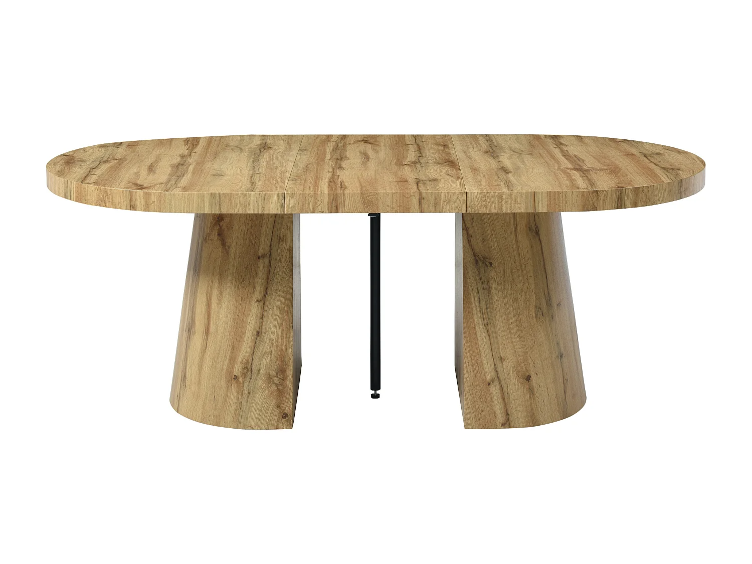 Table à manger extensible 6 à +12 personnes en MDF - Naturel Clair - CLOEVA