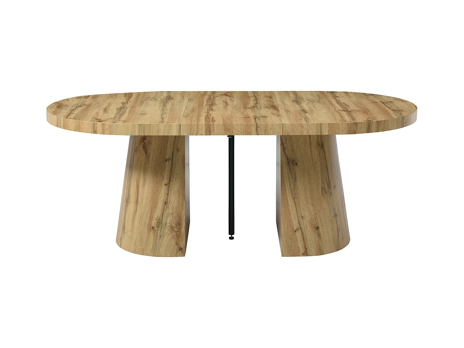 Table à manger extensible 6 à +12 personnes en MDF - Naturel Clair - CLOEVA