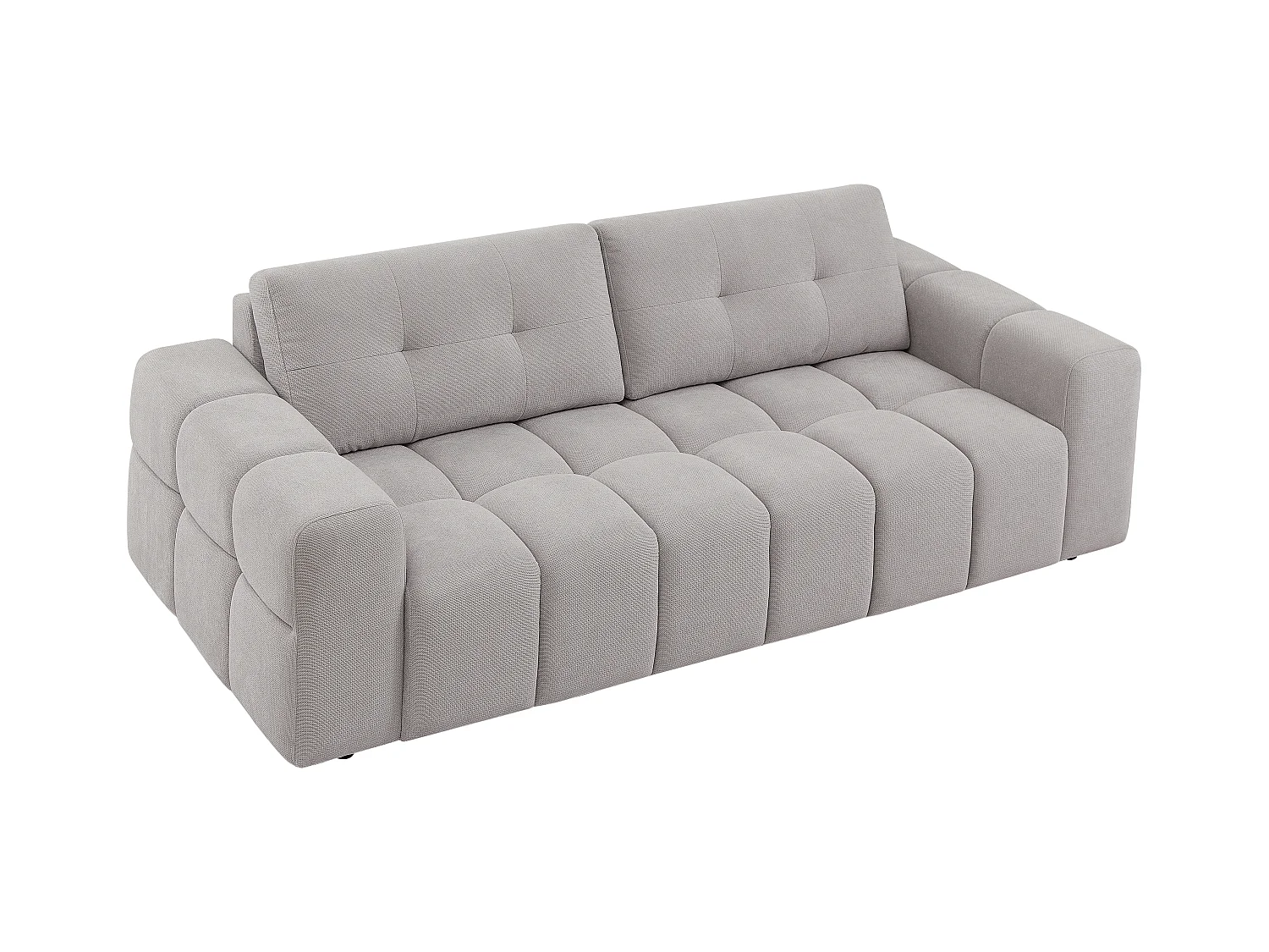 Canapé 3 places en tissu texturé gris clair SOPELANA