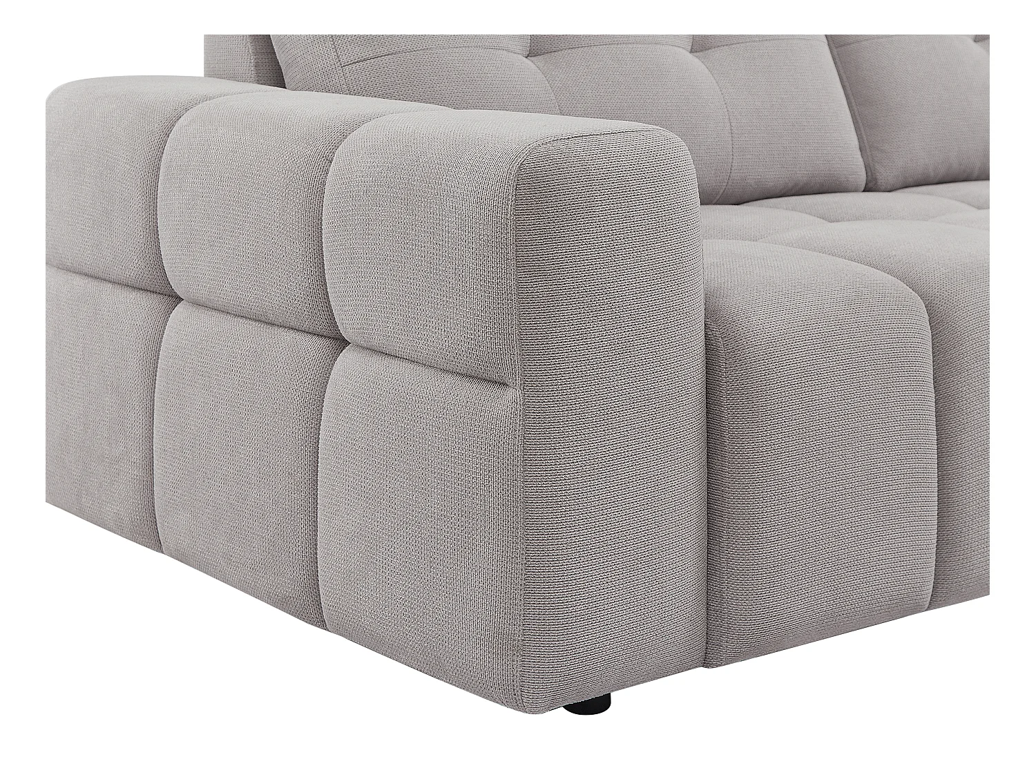 Canapé 3 places en tissu texturé gris clair SOPELANA