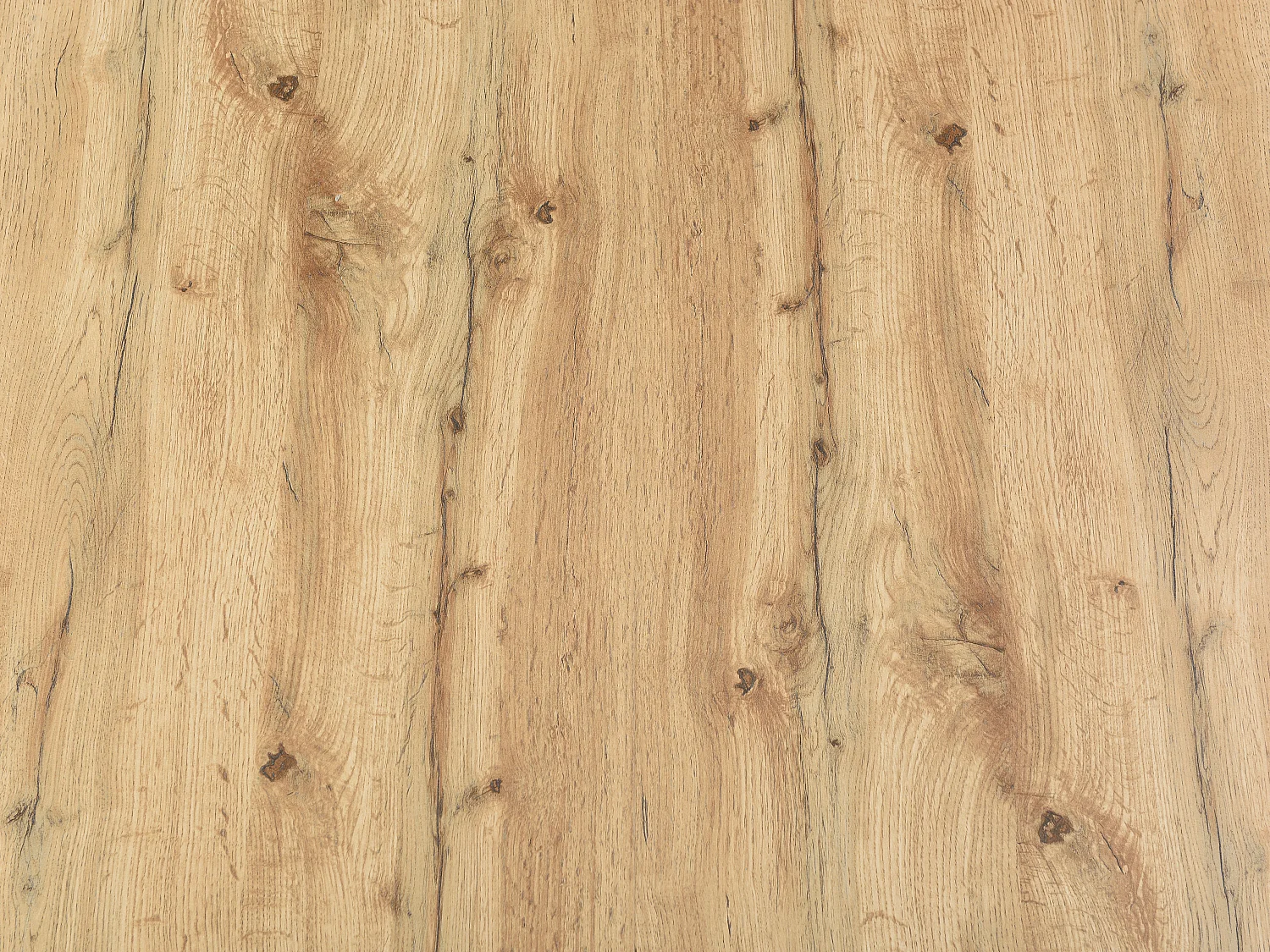 Uitschuifbare eettafel 4 tot 12 plaatsen van mdf en zwart metaal - Licht naturel - JARELIA