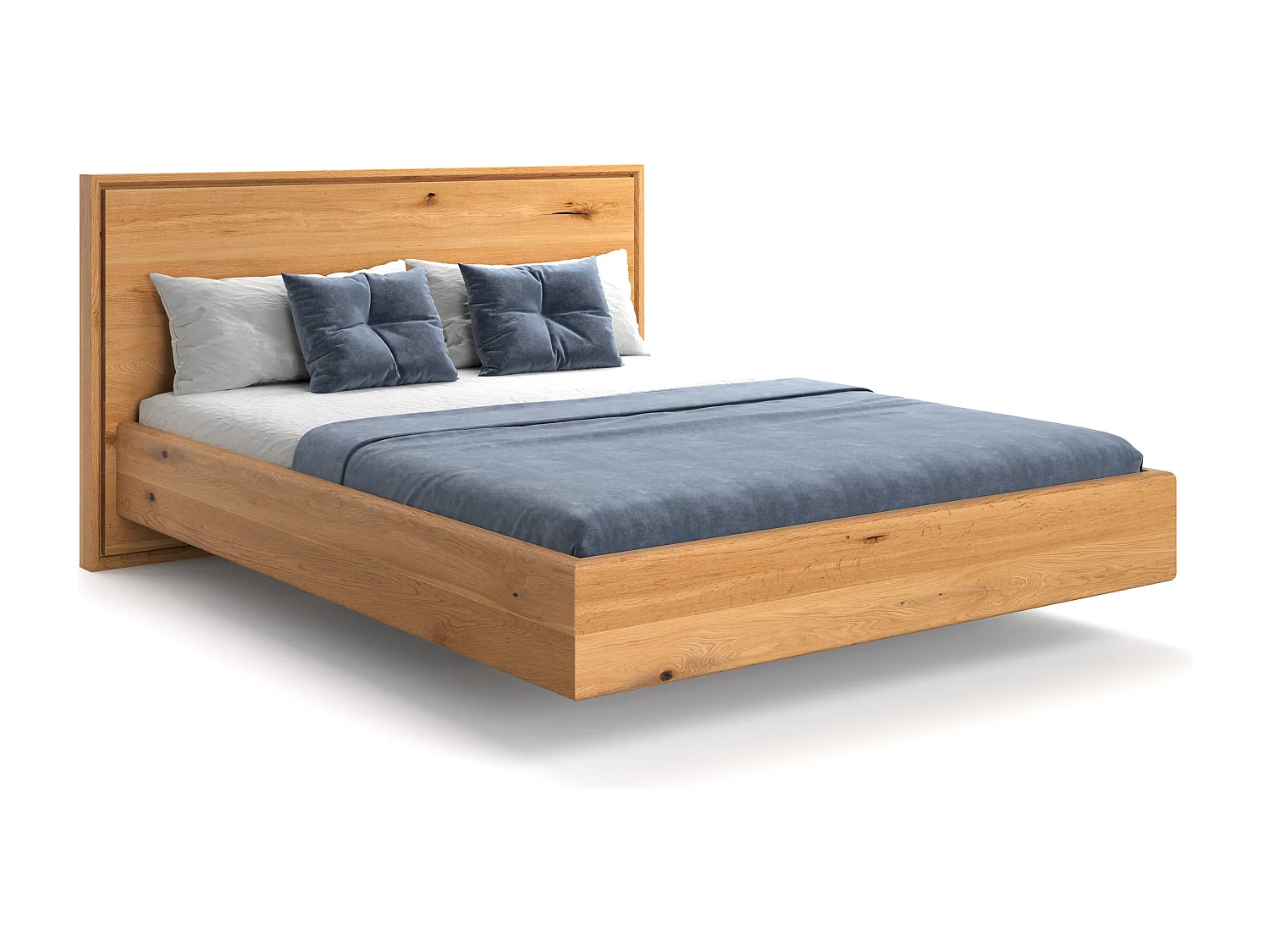 Lit en bois massif Valor flottant