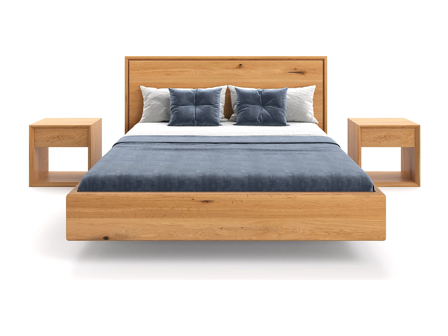 Lit en bois massif Valor flottant