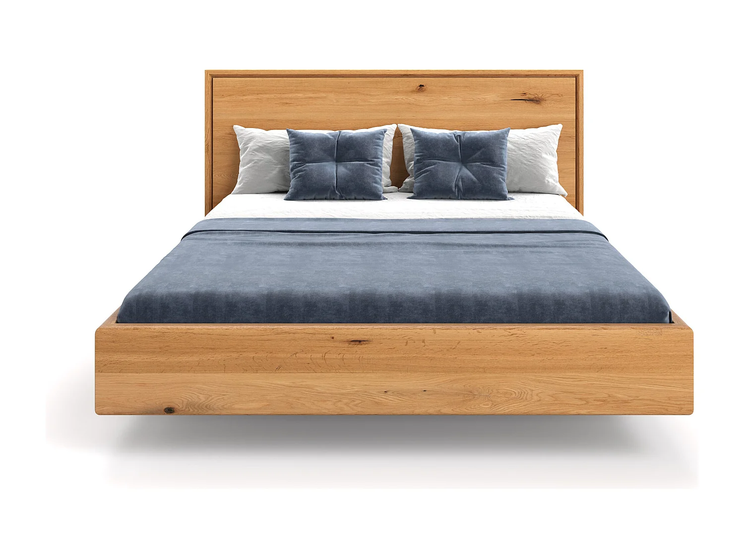 Lit en bois massif Valor flottant