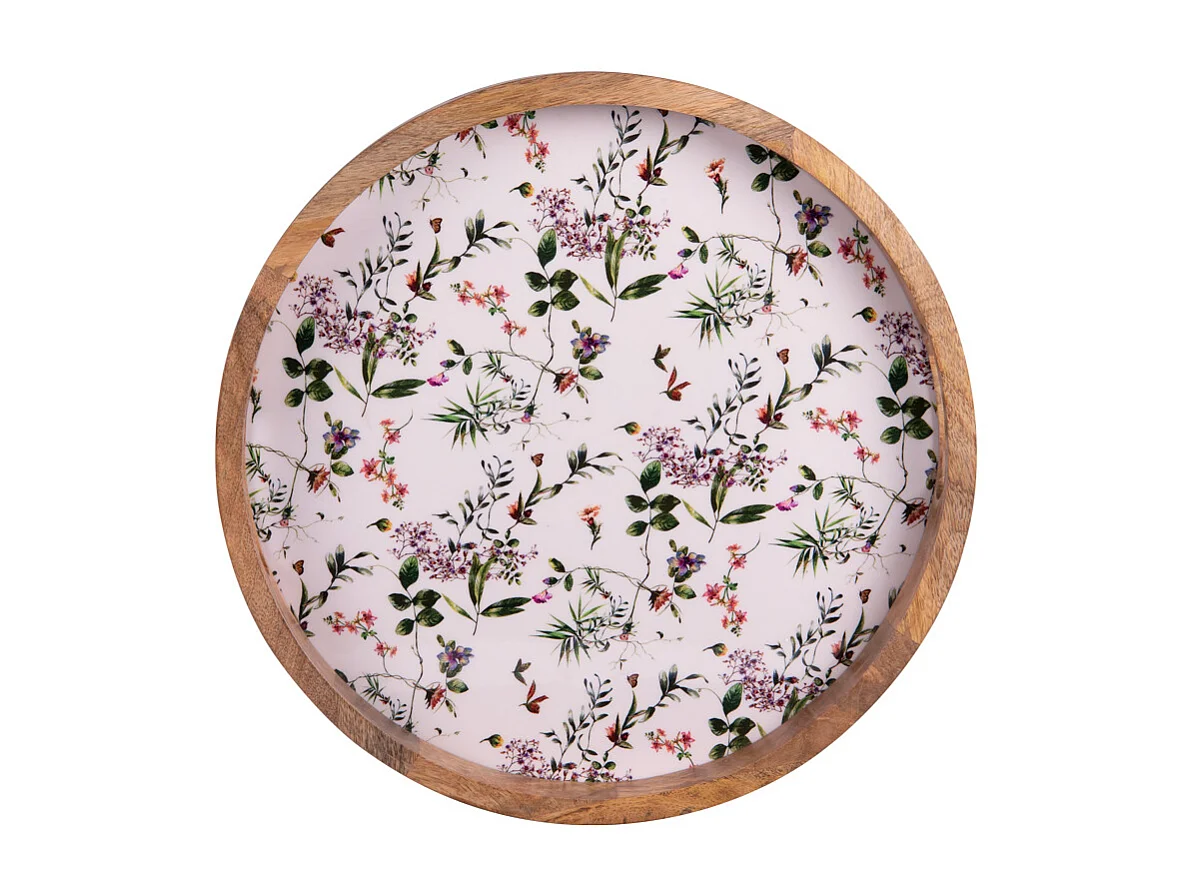 Set de 2 plateaux ronds Champêtre 35 et 40 cm