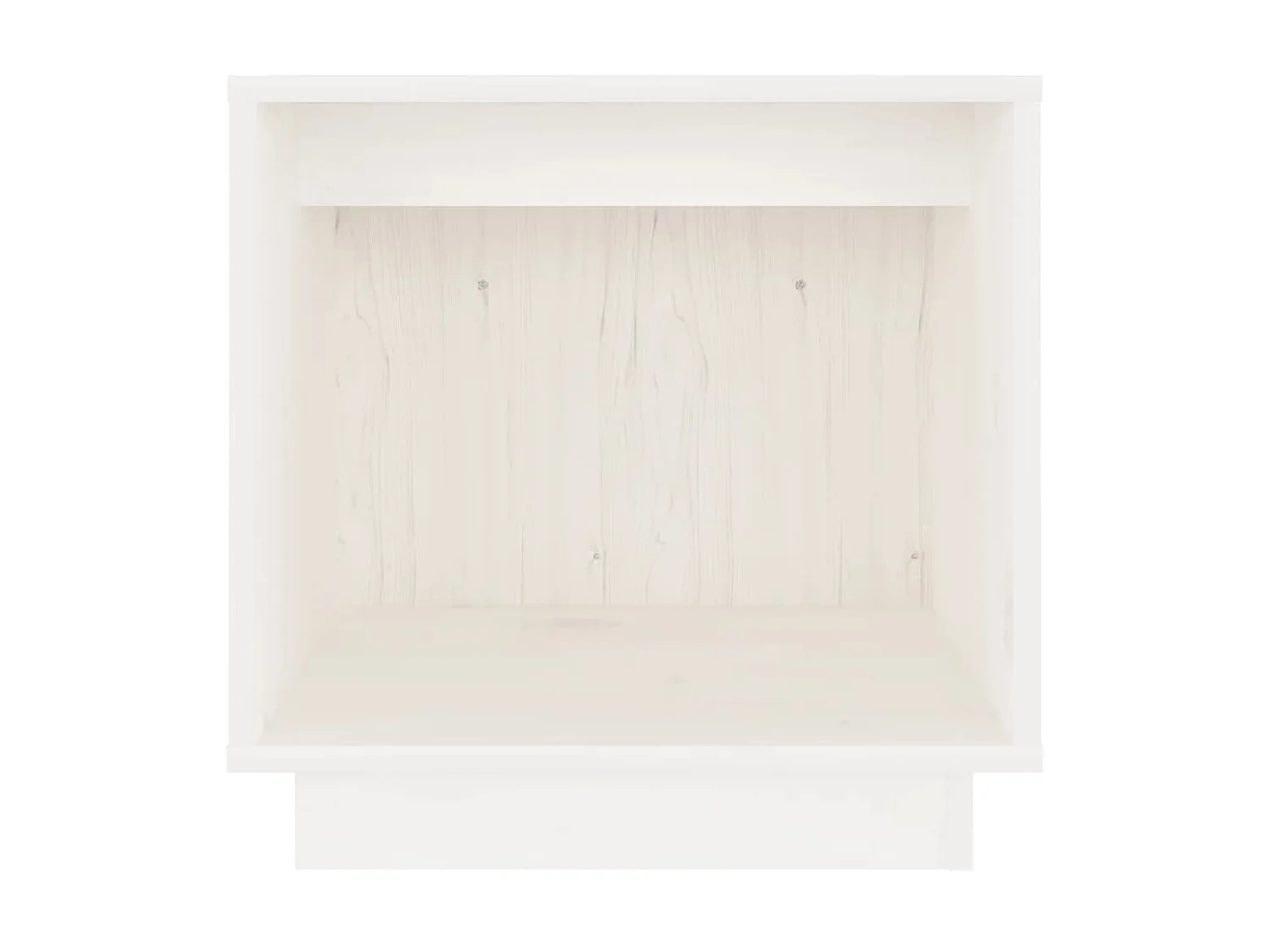 Table de chevet Blanc 40x30x40 Bois de pin solide 2