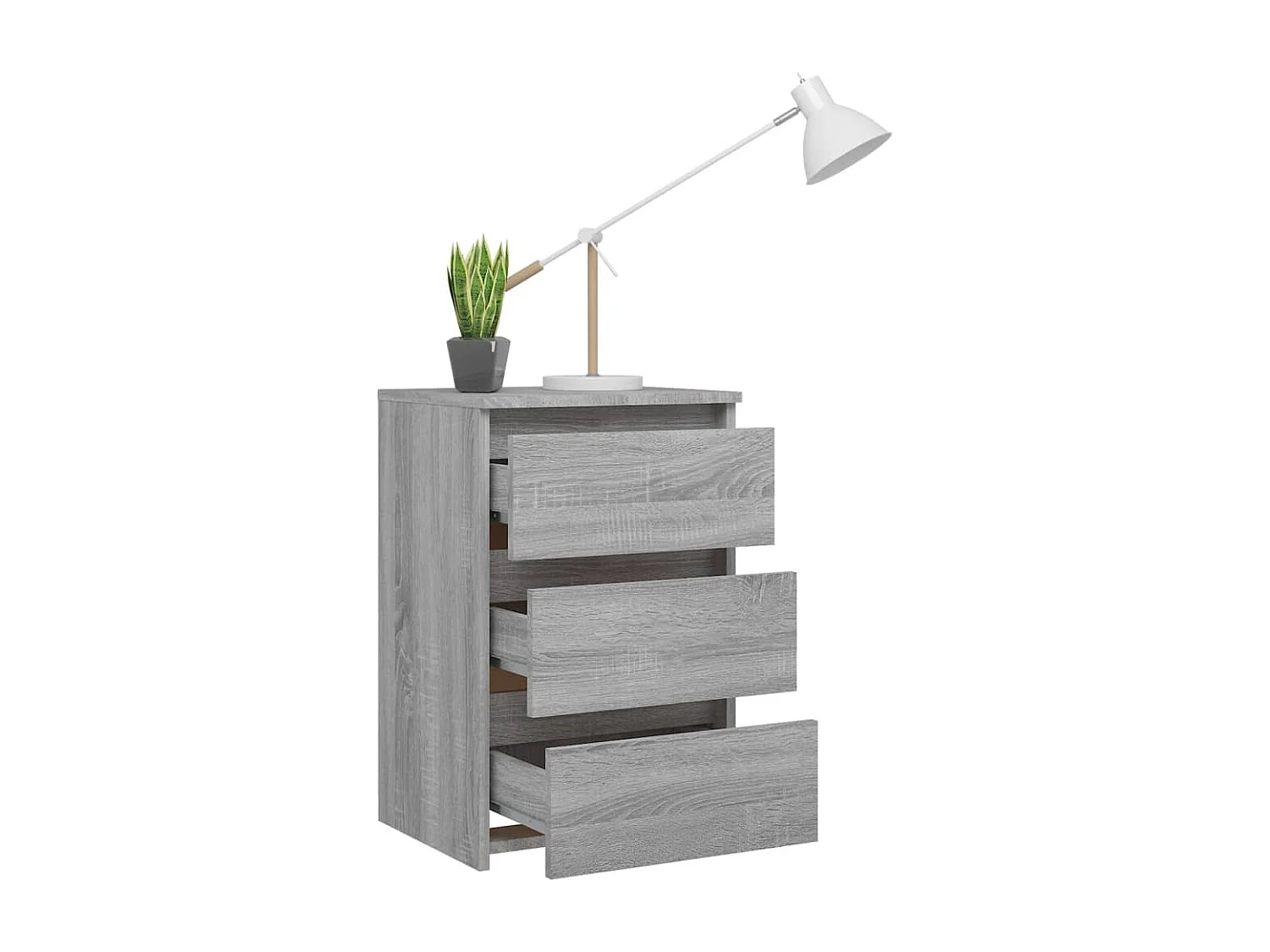 Table de chevet Sonoma gris 40x35x62,5 Bois d'ingénierie