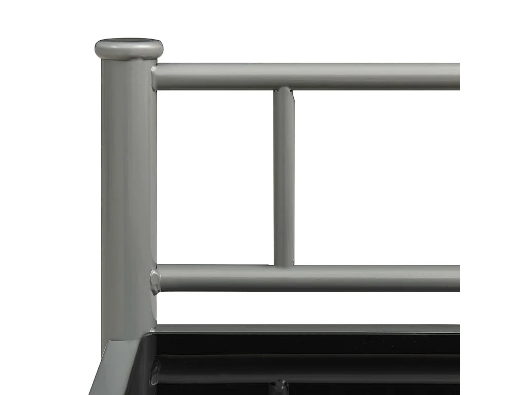 Tables de chevet 2 pcs Gris et noir Métal et verre