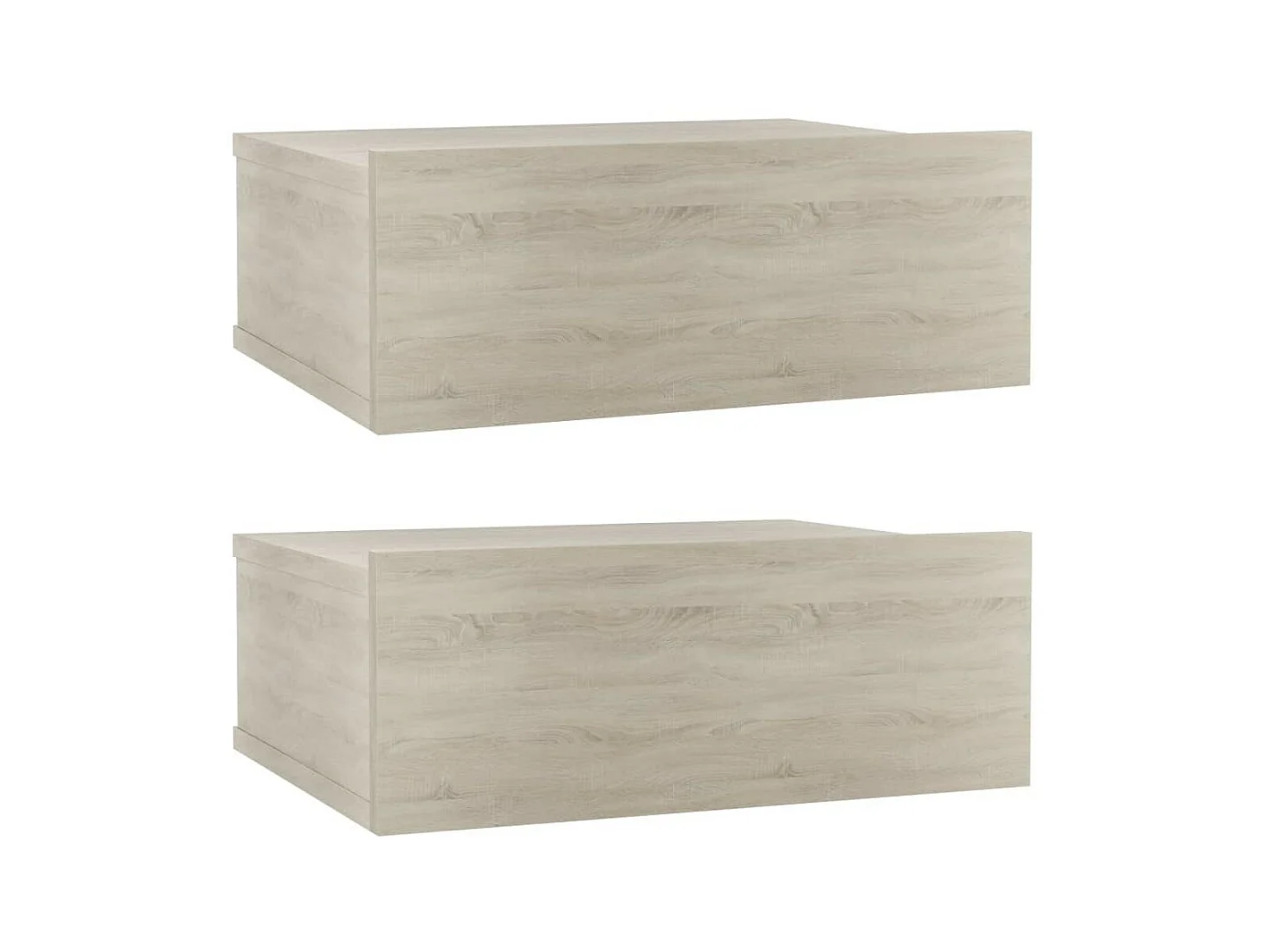 Tables de chevet flottantes 2 pcs Chêne sonoma 40x30x15