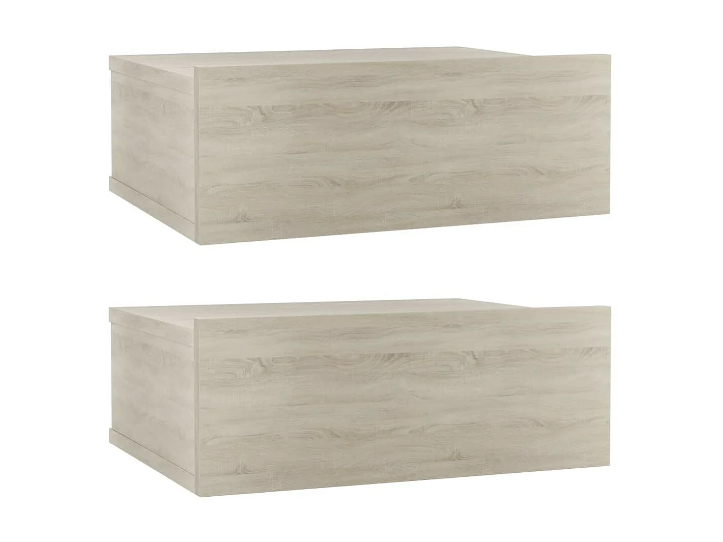 Tables de chevet flottantes 2 pcs Chêne sonoma 40x30x15