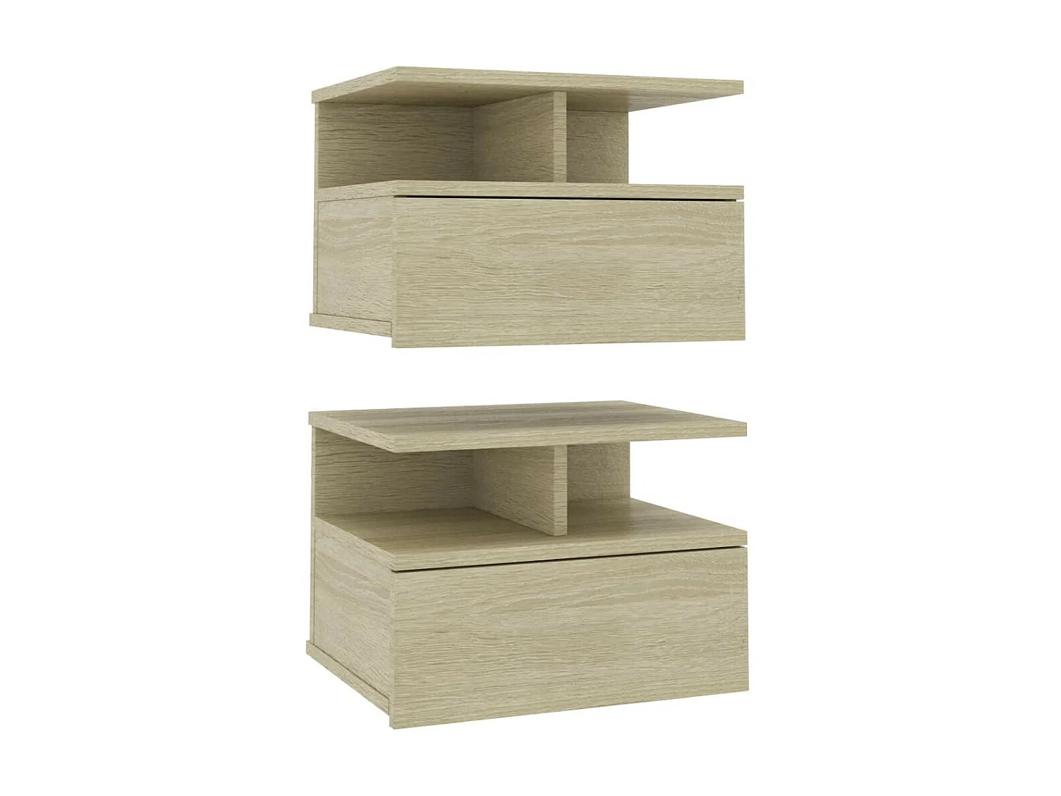 Tables de chevet flottantes 2 pcs Chêne sonoma 40x31x27