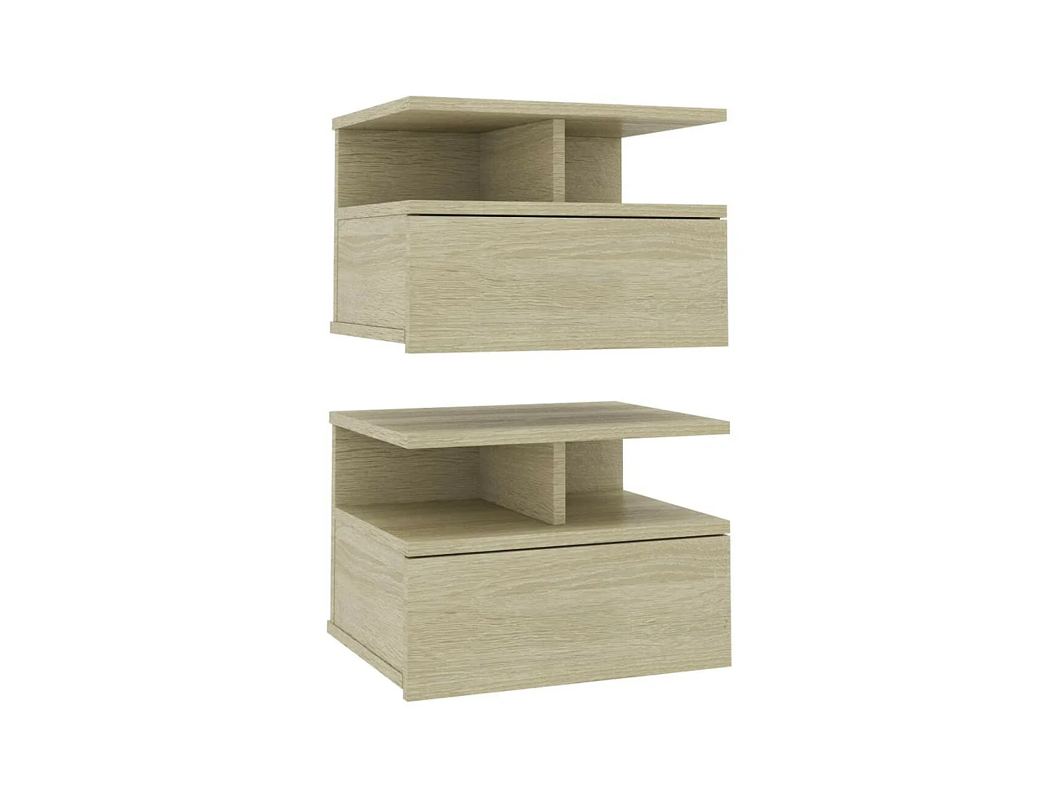 Tables de chevet flottantes 2 pcs Chêne sonoma 40x31x27