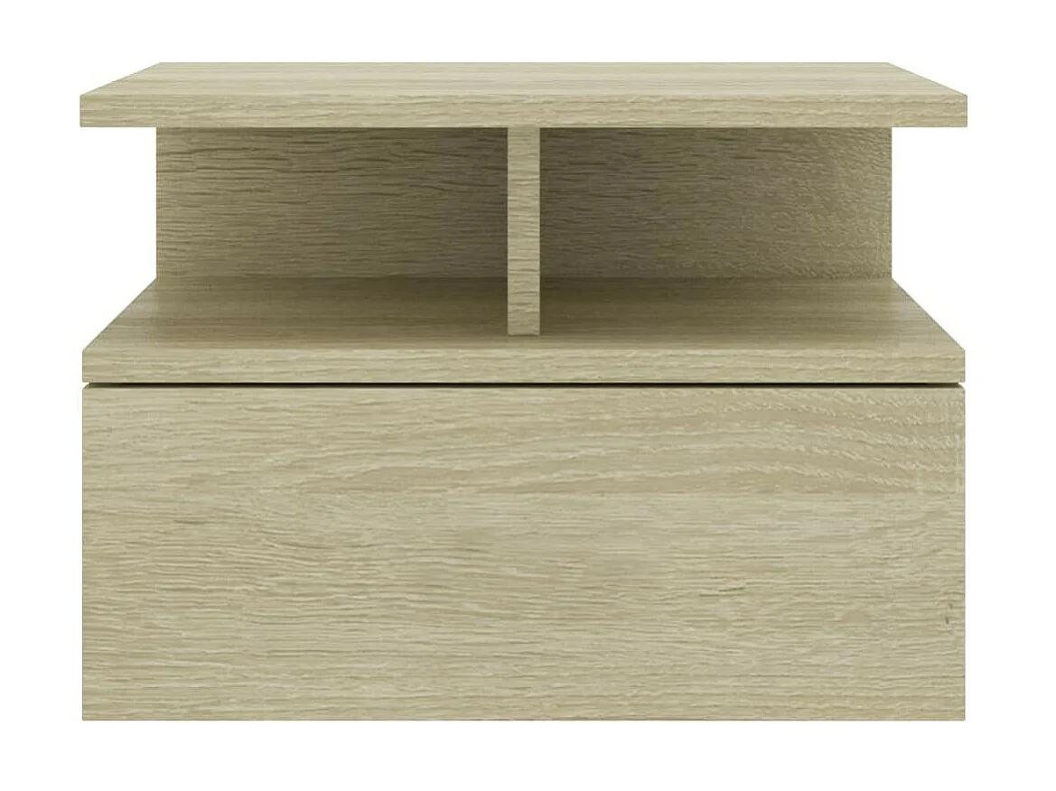 Tables de chevet flottantes 2 pcs Chêne sonoma 40x31x27